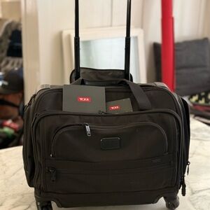 Tumi Black Rolling Carry-On Briefcase with Telescoping Handle